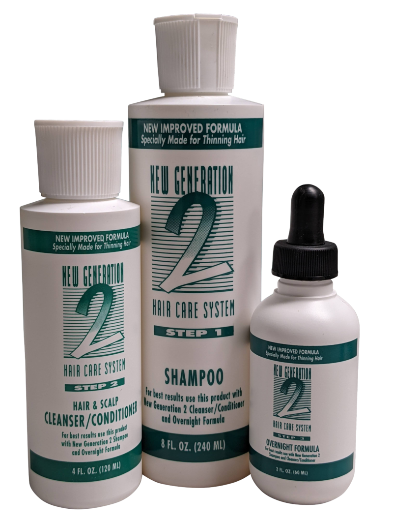 3-Piece Set - New Generation 2 Shampoo, Cleanser/Conditioner, Overnight Formula