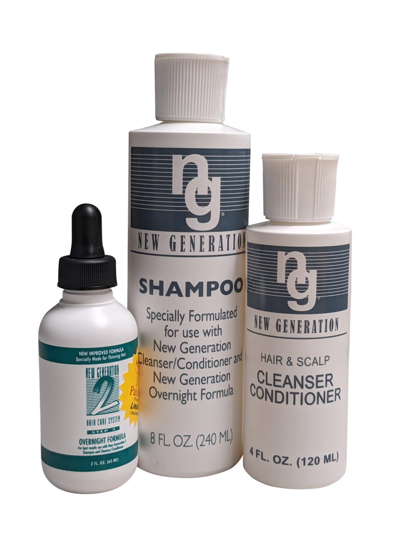 3-Piece Set w/Purola3 - New Generation Original Shampoo, Cleanser/Conditioner, New Generation 2 Overnight Formula w/Purola3